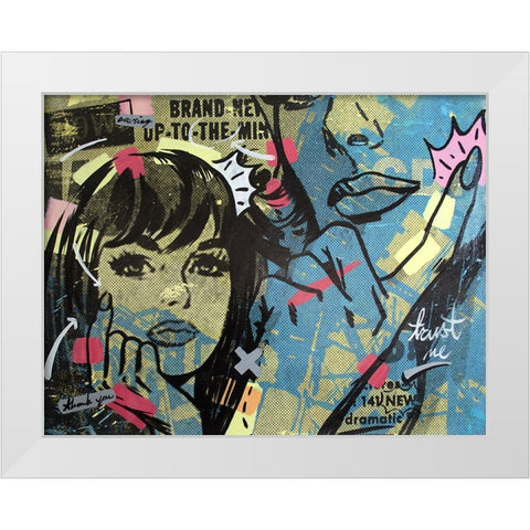 New Dramatic White Modern Wood Framed Art Print by Monteavaro, Dan