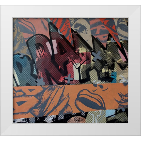 Loud Noises White Modern Wood Framed Art Print by Monteavaro, Dan