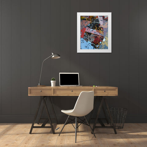 Love Is Where White Modern Wood Framed Art Print by Monteavaro, Dan