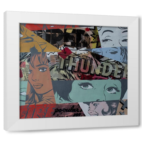 Super Thunder White Modern Wood Framed Art Print by Monteavaro, Dan