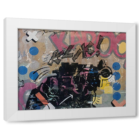 Bang Bang 1 White Modern Wood Framed Art Print by Monteavaro, Dan