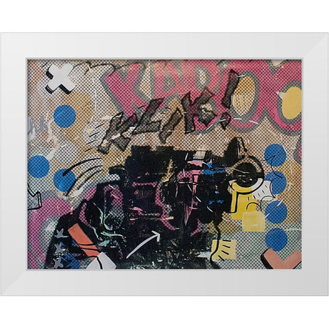 Bang Bang 1 White Modern Wood Framed Art Print by Monteavaro, Dan