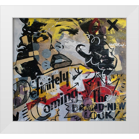 Definitely Brand New 1 White Modern Wood Framed Art Print by Monteavaro, Dan