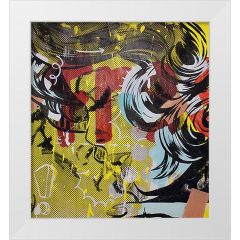 Fret 1 White Modern Wood Framed Art Print by Monteavaro, Dan
