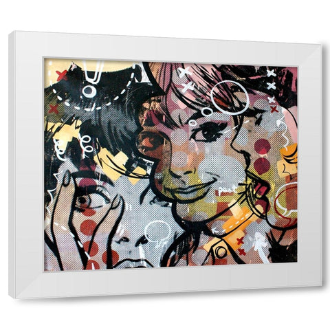 Surprise White Modern Wood Framed Art Print by Monteavaro, Dan