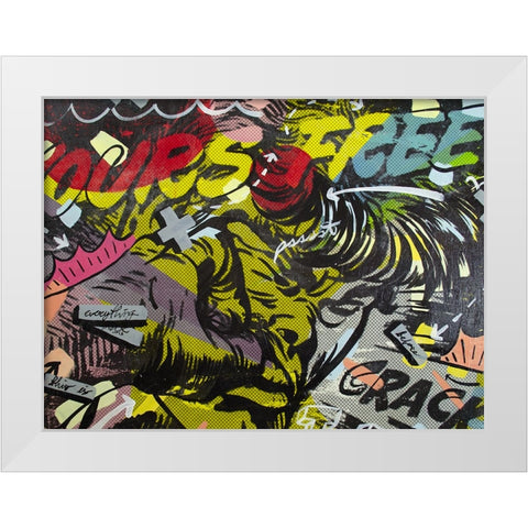 Yours Free White Modern Wood Framed Art Print by Monteavaro, Dan
