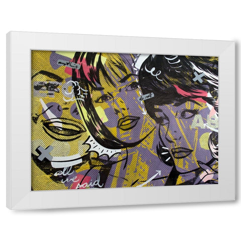 Anything We Said White Modern Wood Framed Art Print by Monteavaro, Dan