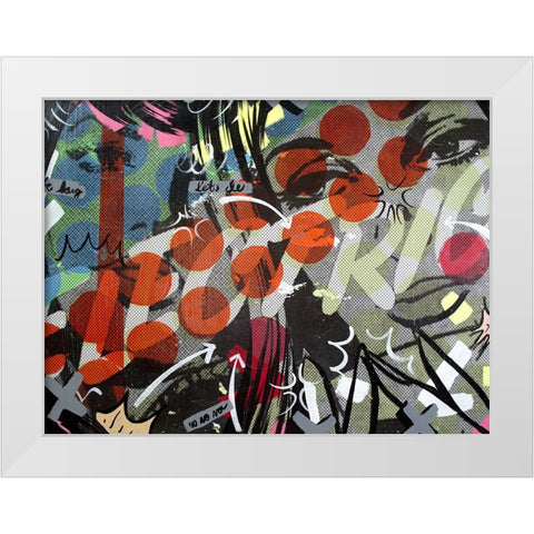 Electric White Modern Wood Framed Art Print by Monteavaro, Dan