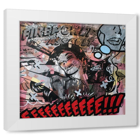 Firepower Assault White Modern Wood Framed Art Print by Monteavaro, Dan