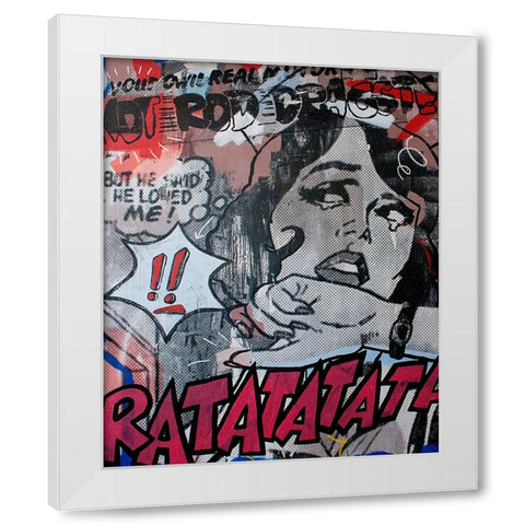 Hot Rod White Modern Wood Framed Art Print by Monteavaro, Dan