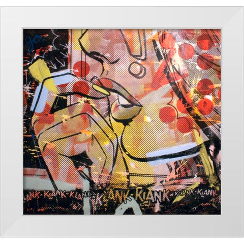 Klank Klank White Modern Wood Framed Art Print by Monteavaro, Dan