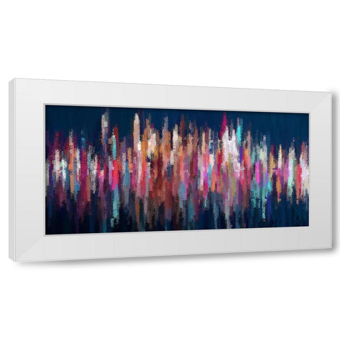 City Lights II White Modern Wood Framed Art Print by Manlove, David