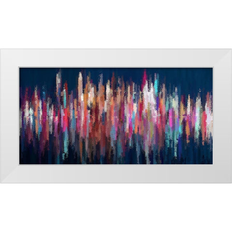 City Lights II White Modern Wood Framed Art Print by Manlove, David