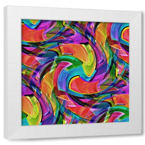Graffiti Crazy White Modern Wood Framed Art Print by Manlove, David