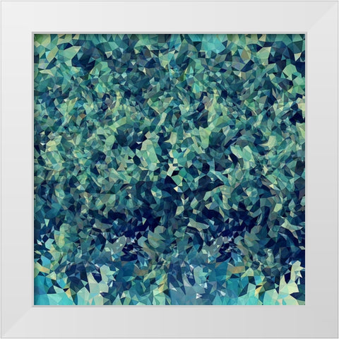 Green Leaves White Modern Wood Framed Art Print by Manlove, David