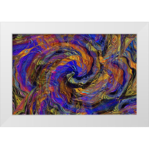 Inter Twine White Modern Wood Framed Art Print by Manlove, David