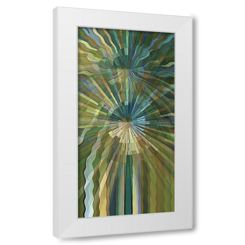 Warp Drive White Modern Wood Framed Art Print by Manlove, David