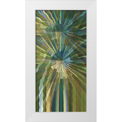 Warp Drive White Modern Wood Framed Art Print by Manlove, David
