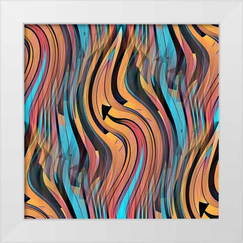 Eternal C White Modern Wood Framed Art Print by Manlove, David