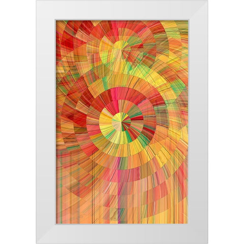 Lollipop White Modern Wood Framed Art Print by Manlove, David