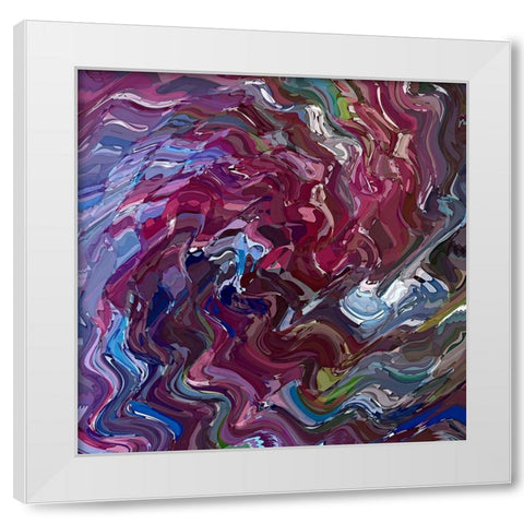 Oil of Lilac 2 lightbump White Modern Wood Framed Art Print by Manlove, David