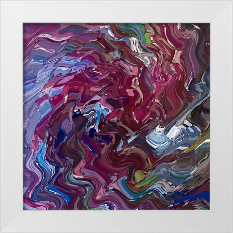 Oil of Lilac 2 lightbump White Modern Wood Framed Art Print by Manlove, David