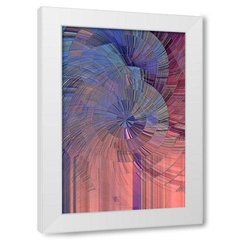 Pink, Blue and Purple White Modern Wood Framed Art Print by Manlove, David