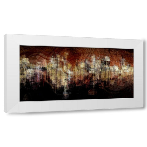 City on the Edge White Modern Wood Framed Art Print by Manlove, David