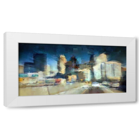 Mpls White Modern Wood Framed Art Print by Manlove, David