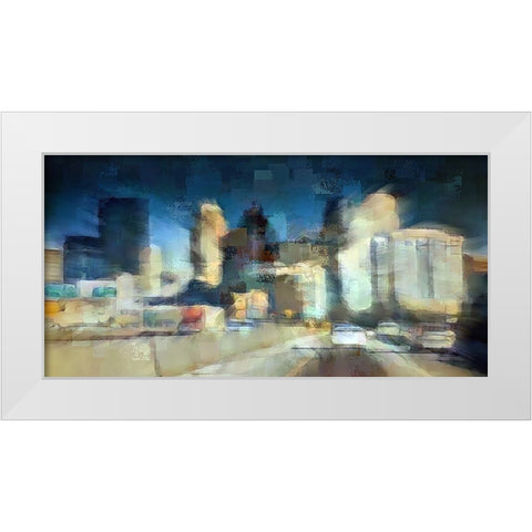 Mpls White Modern Wood Framed Art Print by Manlove, David