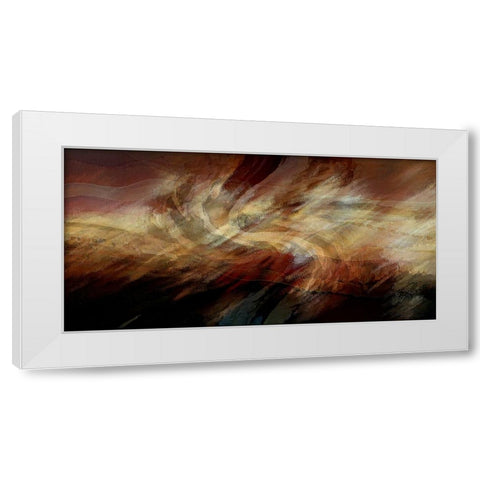 Crimson Fire VI White Modern Wood Framed Art Print by Manlove, David