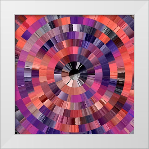 Coral Radial 2 White Modern Wood Framed Art Print by Manlove, David