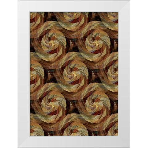 Cinnamon Rolls Seamless Pattern White Modern Wood Framed Art Print by Manlove, David