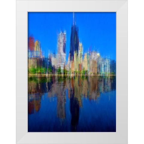 Hancock 3 White Modern Wood Framed Art Print by Manlove, David