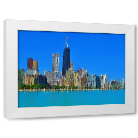 Hancock 6 White Modern Wood Framed Art Print by Manlove, David