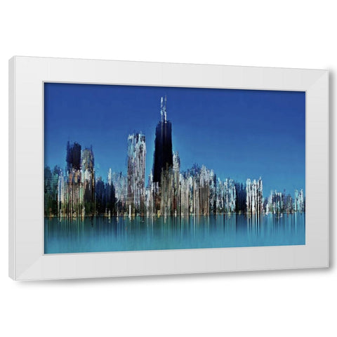 Hancock White Modern Wood Framed Art Print by Manlove, David