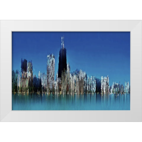 Hancock White Modern Wood Framed Art Print by Manlove, David