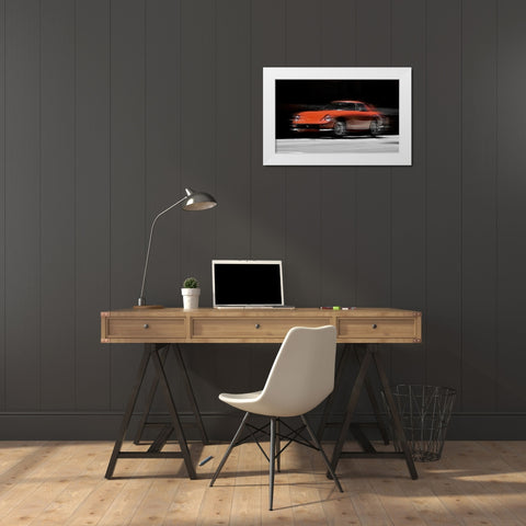 Ferrari 275 GTB White Modern Wood Framed Art Print by Manlove, David