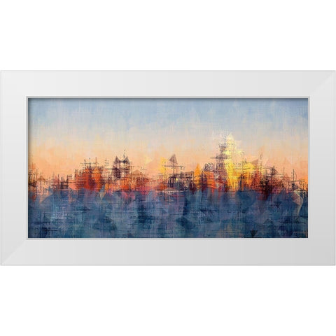 Metro Morning 2 White Modern Wood Framed Art Print by Manlove, David