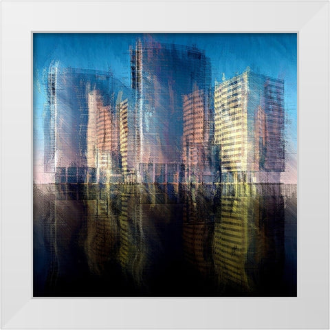 The Future Is Now White Modern Wood Framed Art Print by Manlove, David