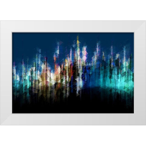 Dusk B White Modern Wood Framed Art Print by Manlove, David