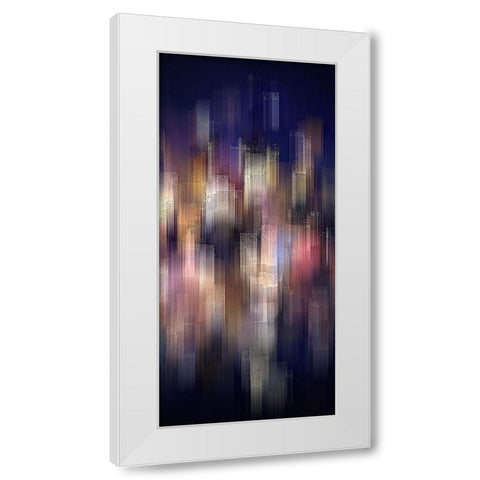 City on the Water White Modern Wood Framed Art Print by Manlove, David
