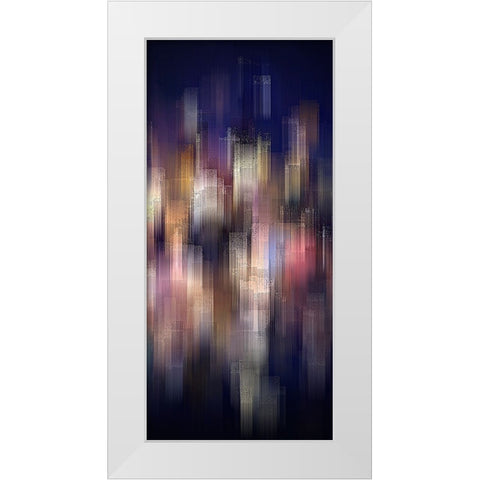 City on the Water White Modern Wood Framed Art Print by Manlove, David