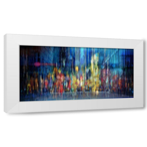 A Blur of Memories White Modern Wood Framed Art Print by Manlove, David