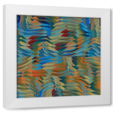 Caribbean Sea White Modern Wood Framed Art Print by Manlove, David