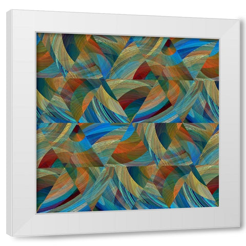 Caribbeanseamless White Modern Wood Framed Art Print by Manlove, David