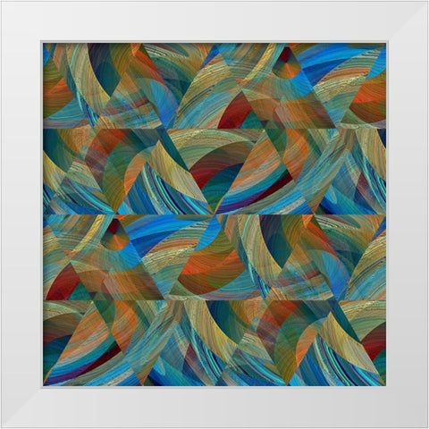 Caribbeanseamless White Modern Wood Framed Art Print by Manlove, David