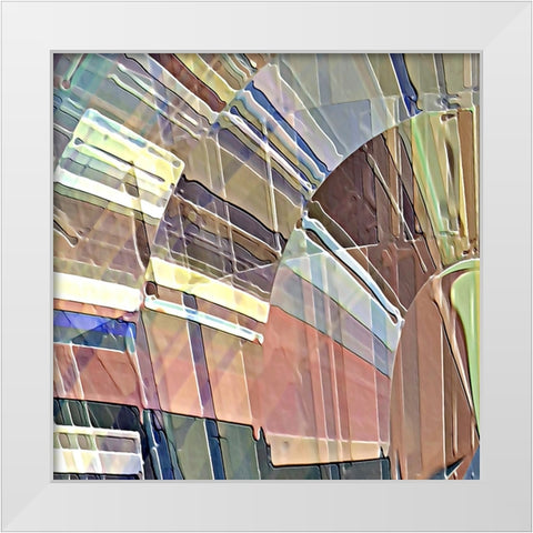 Lyricism A White Modern Wood Framed Art Print by Manlove, David