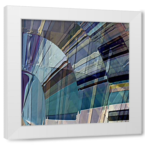 Lyricism B White Modern Wood Framed Art Print by Manlove, David