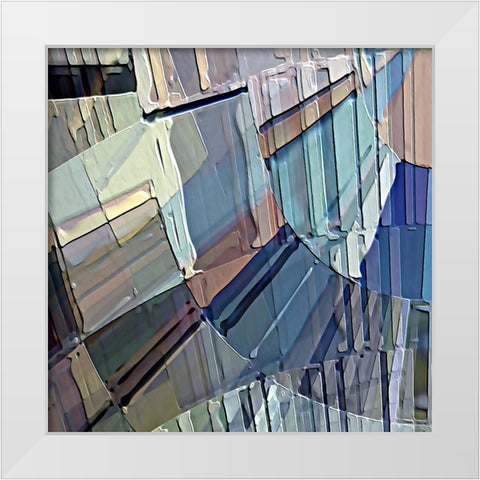 Lyricism C White Modern Wood Framed Art Print by Manlove, David